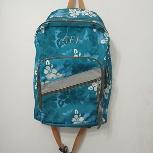 L.L. Bean Teal Floral Backpack